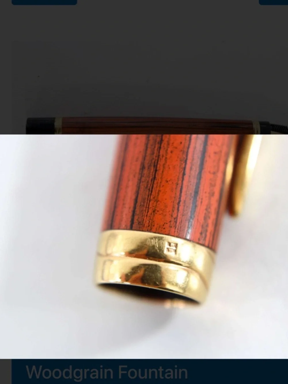 Waterman Liaison Red Woodgrain Fountain Pen , with 18k gold nib, in box with In